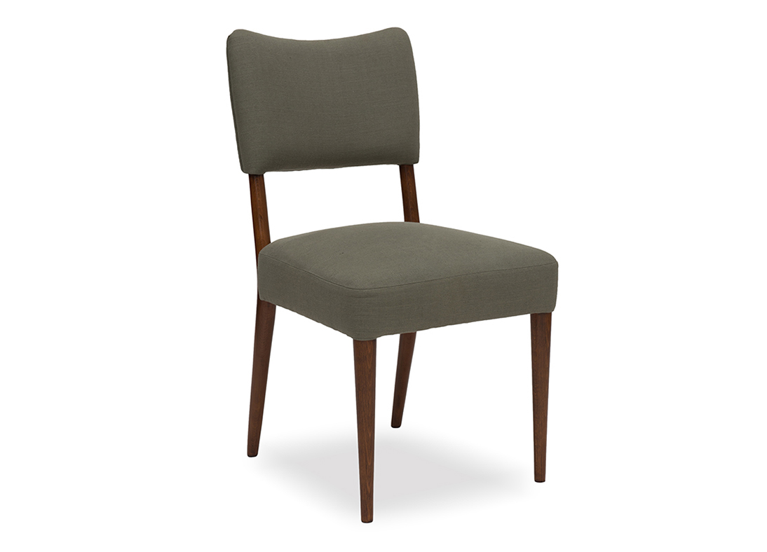Bobo Dining Chair Brushed Nickel Expresso Brown 